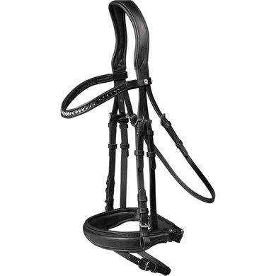 Waldhausen Snaffle Bridle X-Line Concept Swedish Combined Black